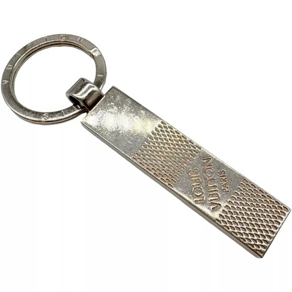 Authentic LOUIS VUITTON Damier Key Holder M67918 Silver Metallic #36636209